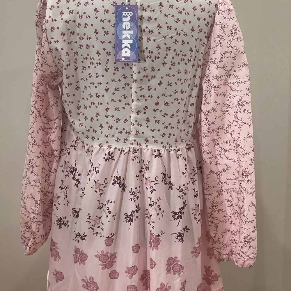 New Hekka M Floral Patterned Long Sleeve Midi - Picture 3 of 7